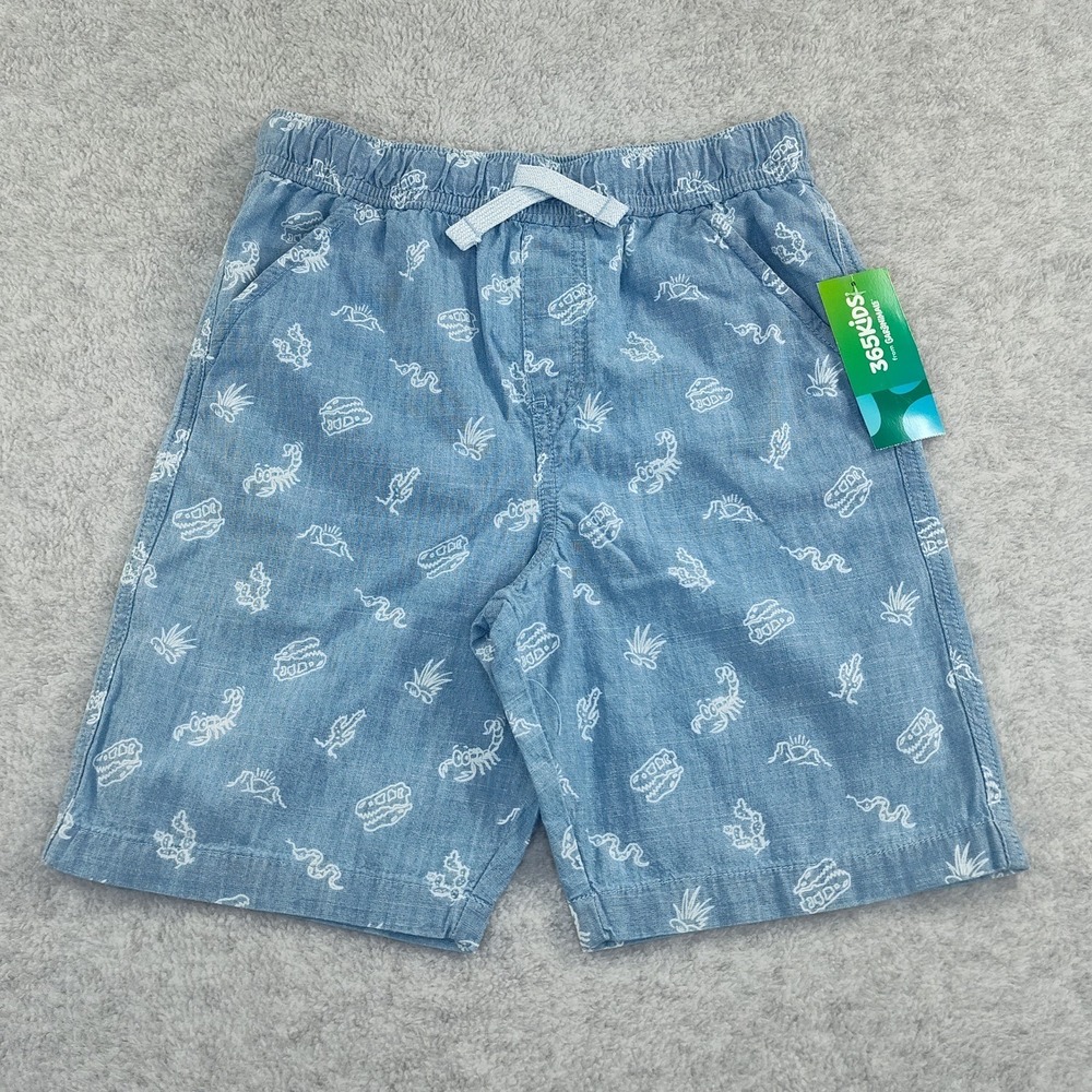 365 Kids Garanimals Boys Size 6 Shorts Blue Dinosaurs Fun Pull-On NEW 👀📸📏